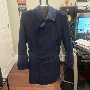 HUGO Navy Blue Trench Coat